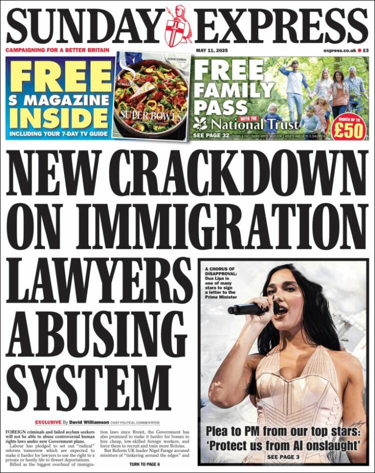 Portada de Daily Express (Reino Unido)