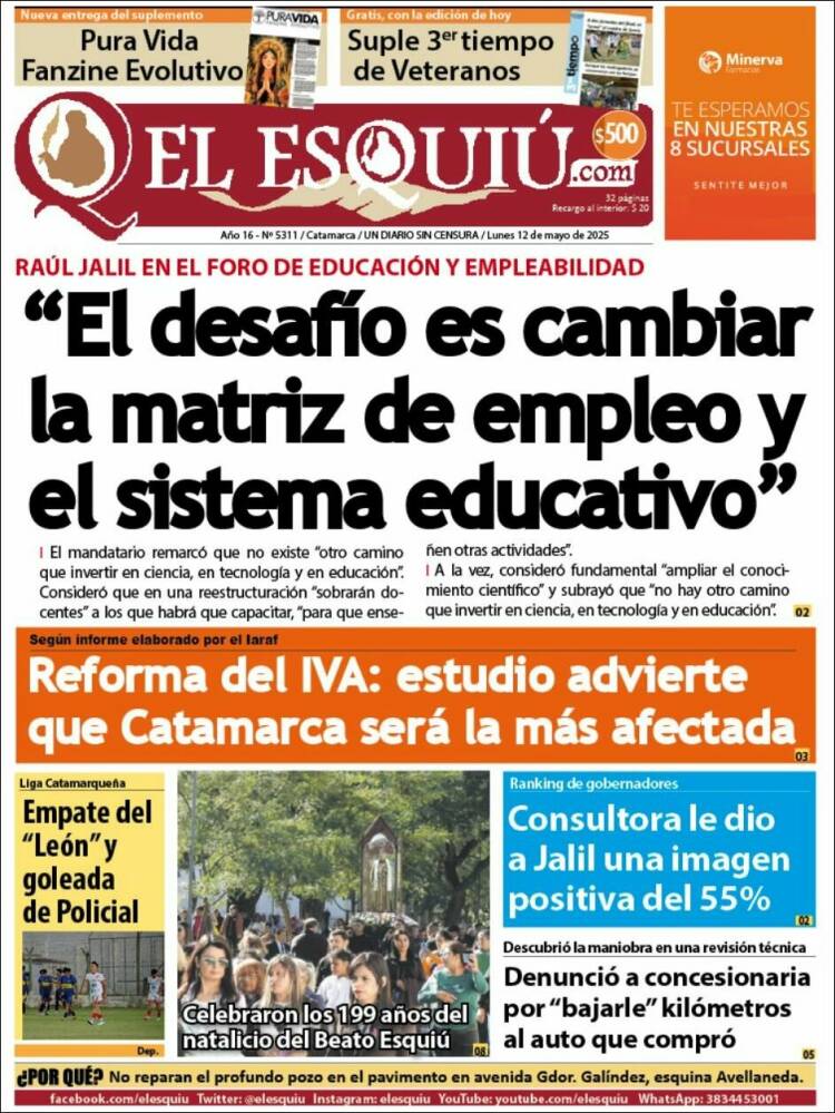 Portada de El Esquiu (Argentina)
