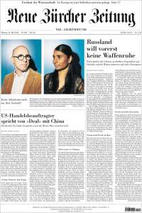 Portada de Neue Zürcher Zeitung (Suisse)