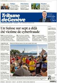 Portada de La Tribune de Genève (Suisse)