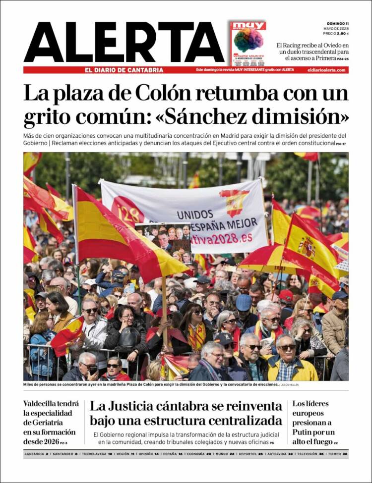 Portada de Alerta - El Diario de Cantabria (España)