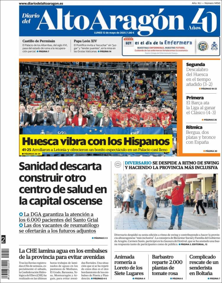 Portada de Diario del AltoAragón (España)