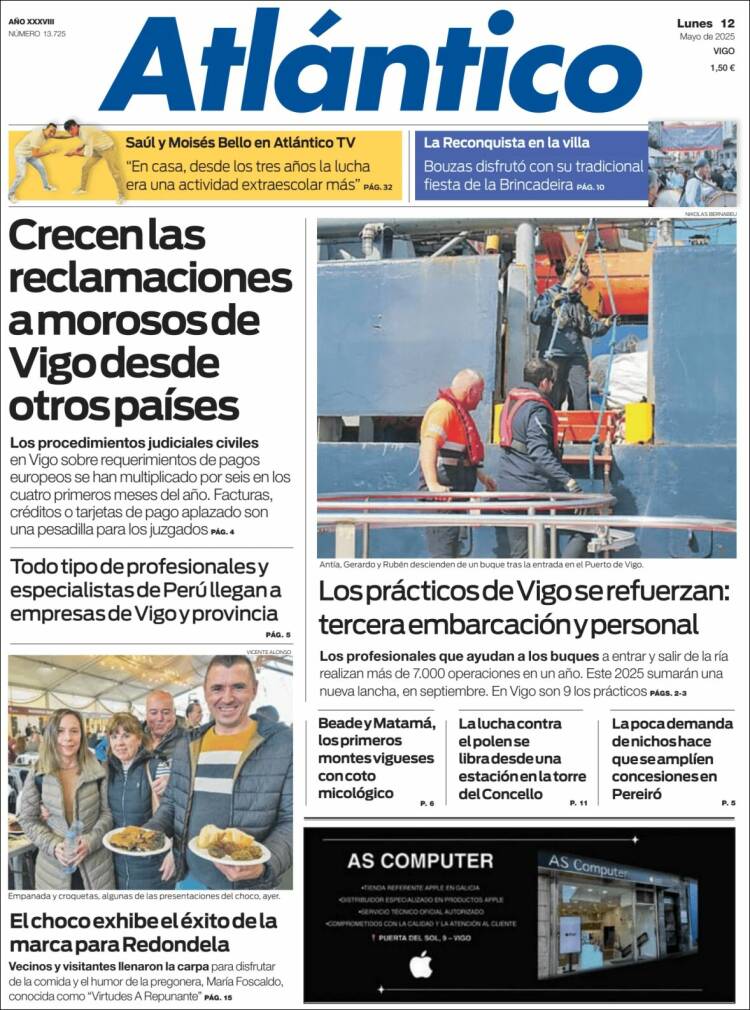 Portada de Atlántico Diario (España)