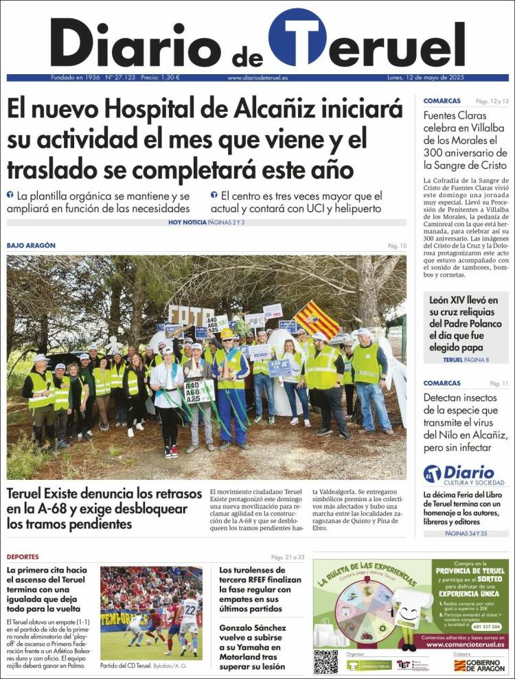 Portada de Diario de Teruel (España)