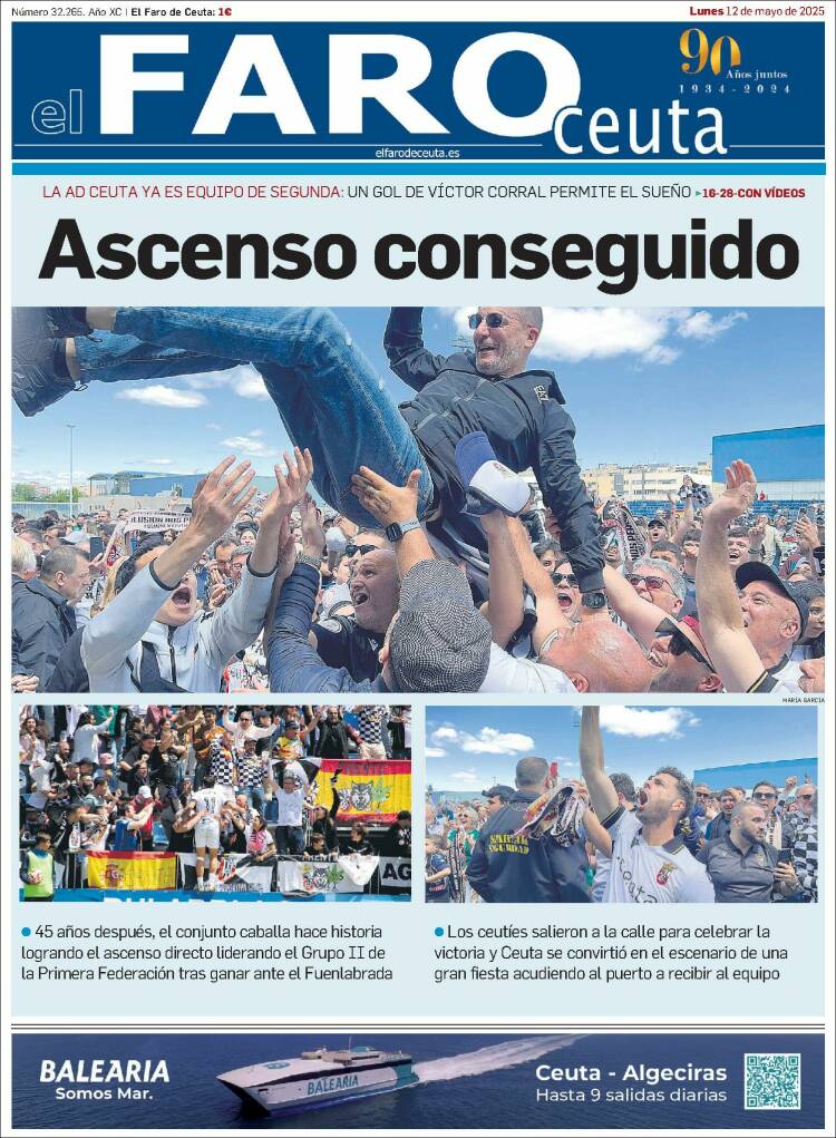 Portada de El Faro de Ceuta (España)