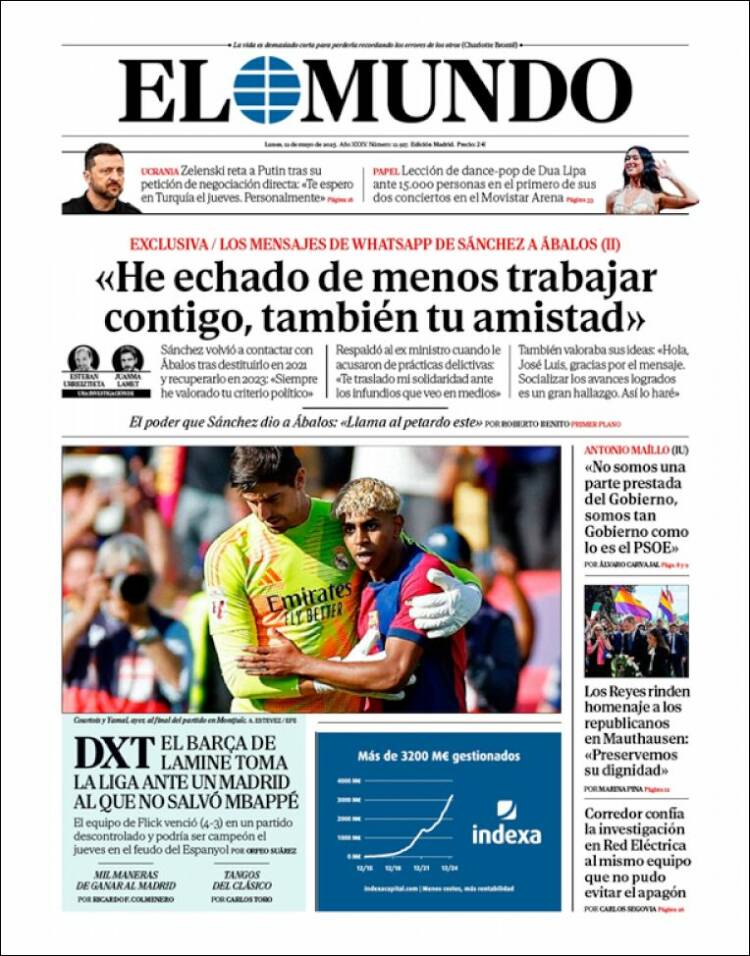 Portada de El Mundo (España)