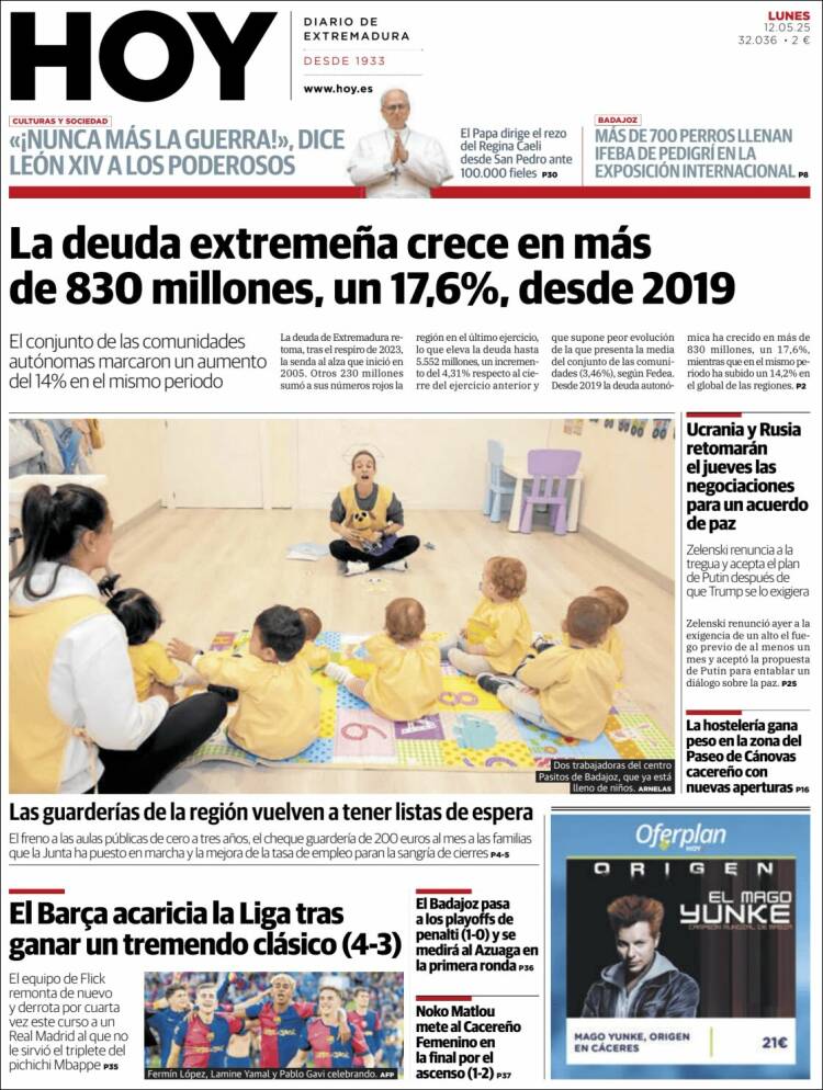 Portada de Hoy - Caceres (España)