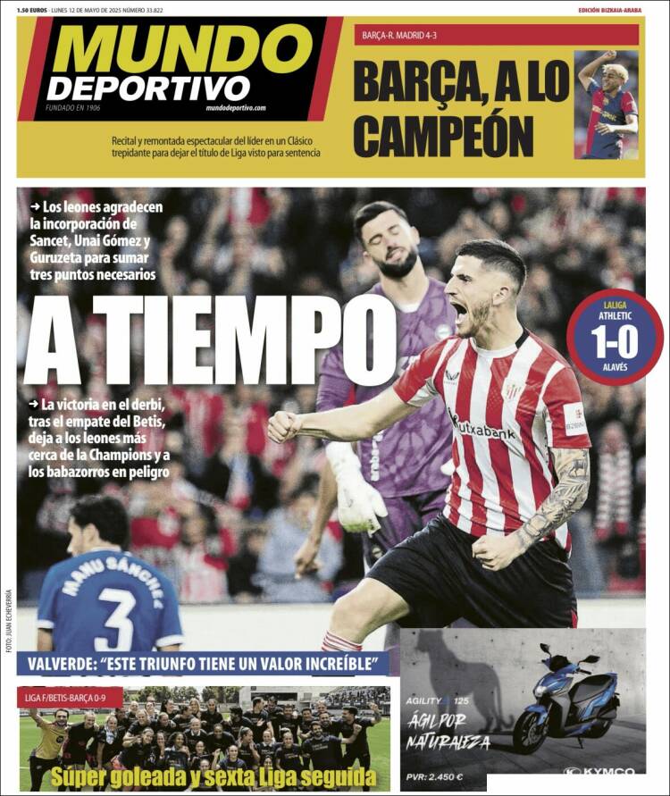 Portada de Mundo Deportivo Bizkaia (España)