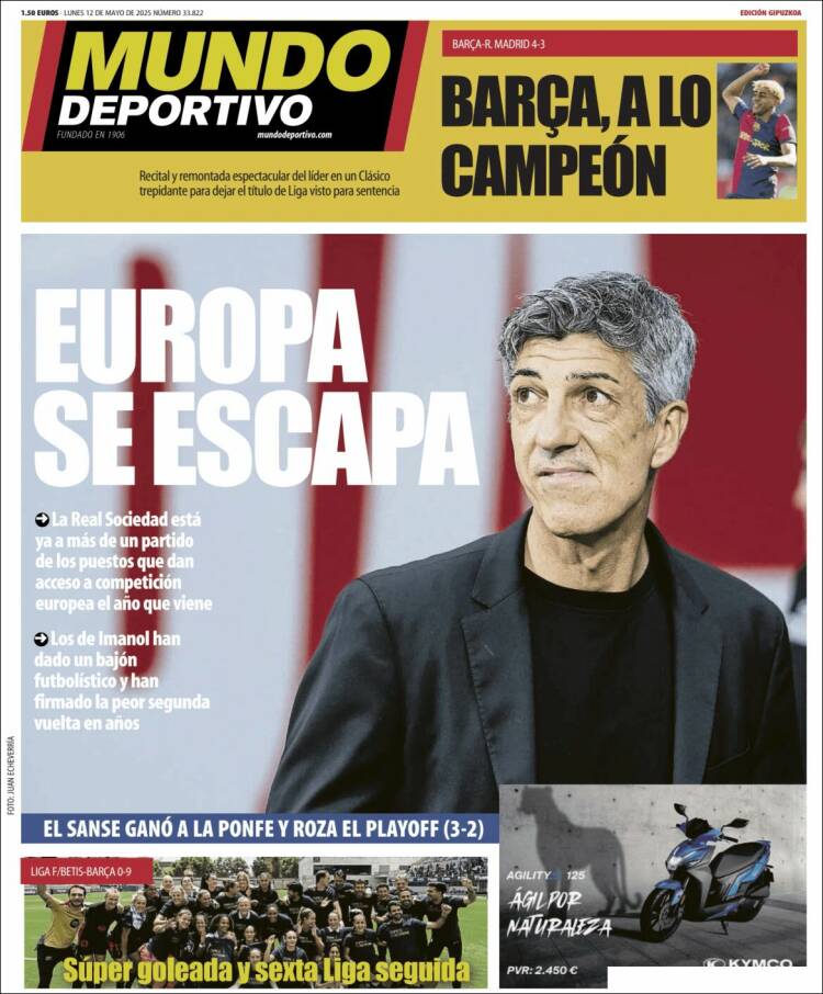 Portada de Mundo Deportivo Gipuzkoa (España)