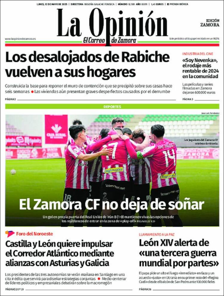 Portada de La Opinión - El Correo de Zamora (España)