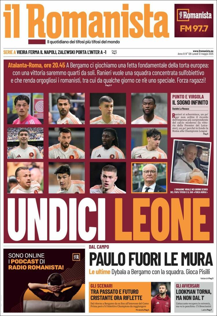Portada de Romanista (Italia)