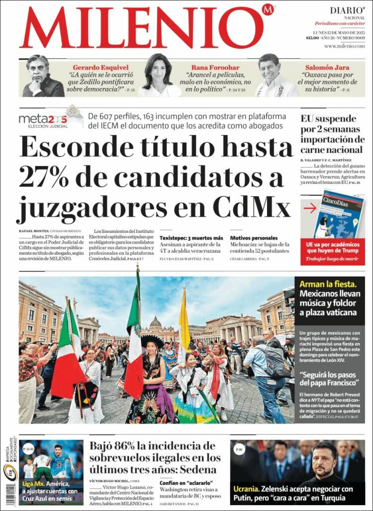 Portada de Milenio (México)