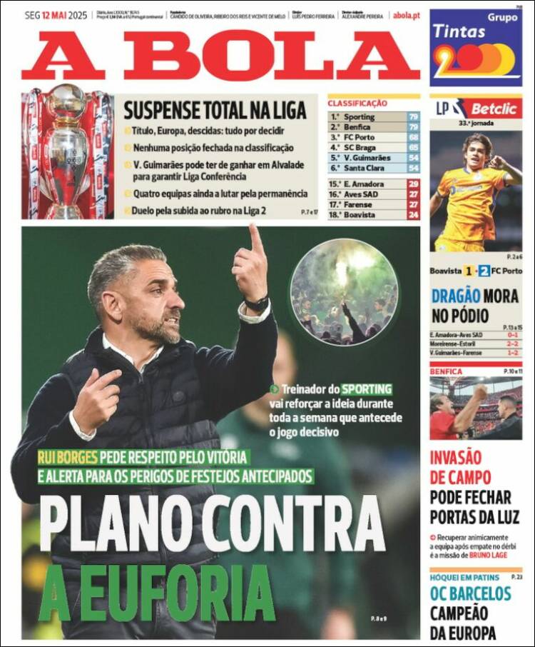 Portada de A Bola (Portugal)