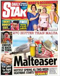 Portada de Daily Star (Reino Unido)