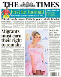 Portada de The Times (United Kingdom)