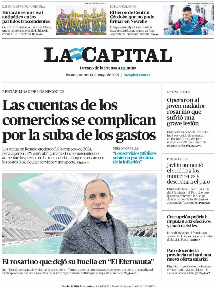 Portada de La Capital - Rosario (Argentina)