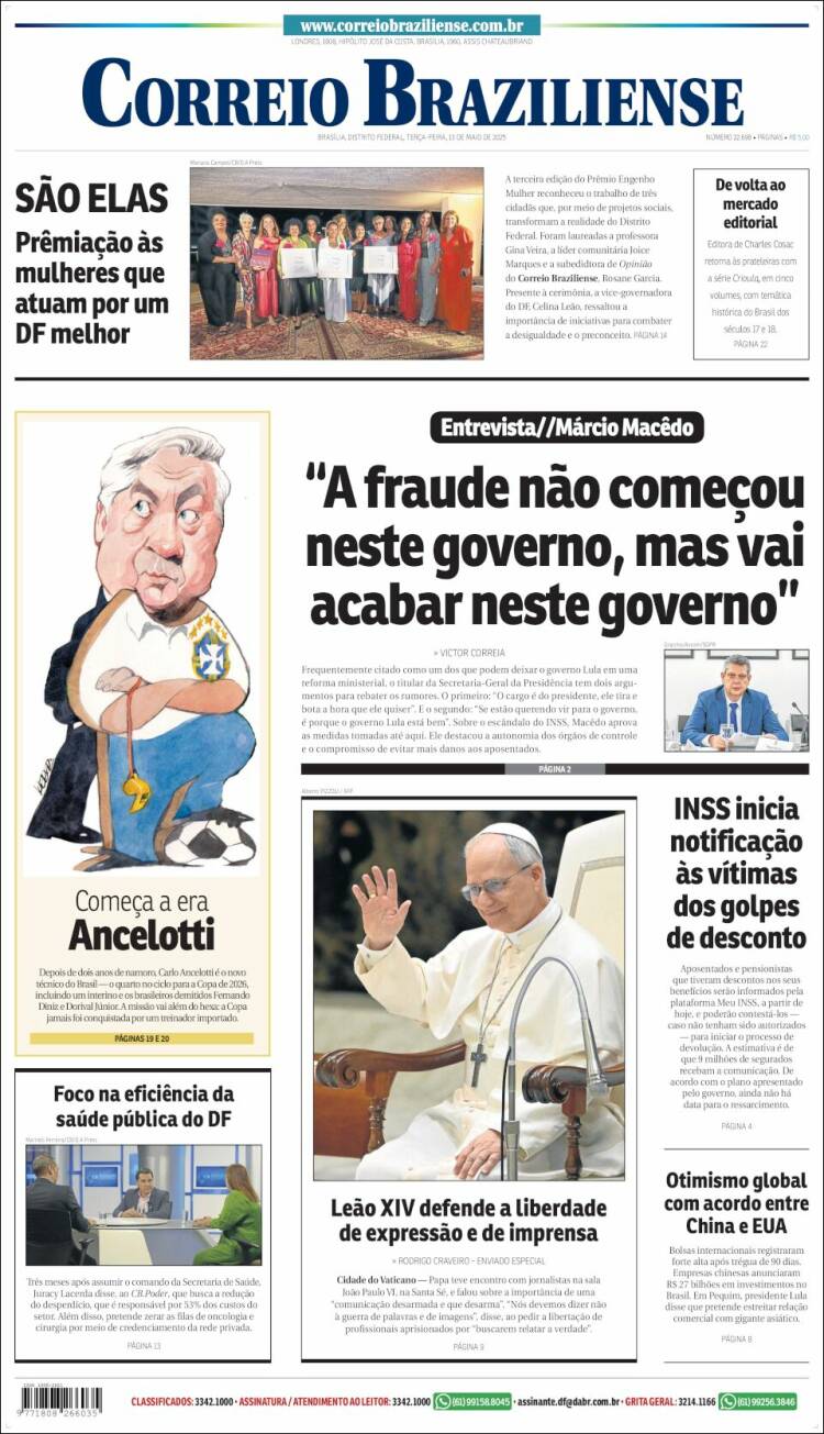 Portada de Correio Braziliense (Brasil)