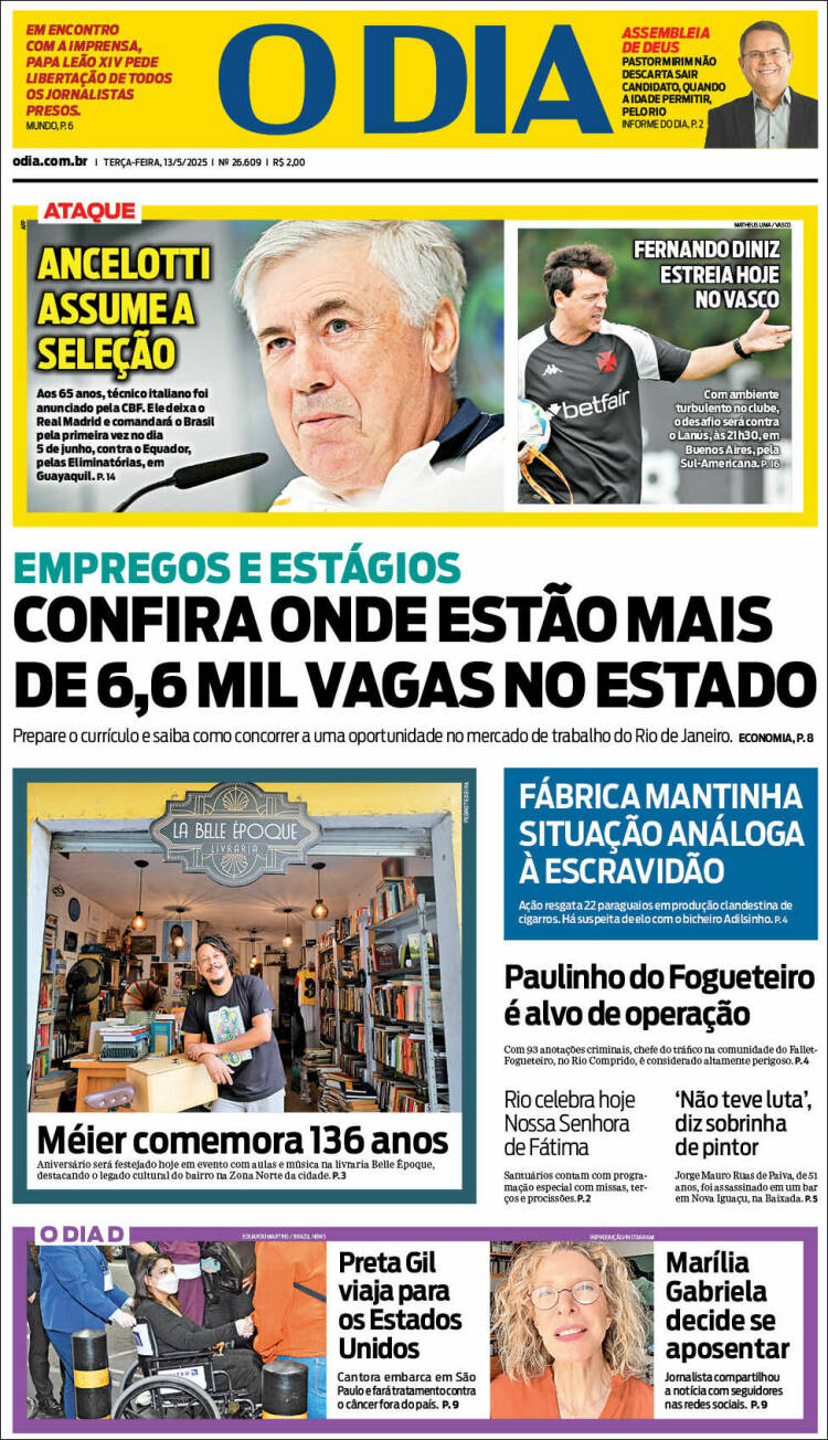 Portada de O Dia (Brasil)
