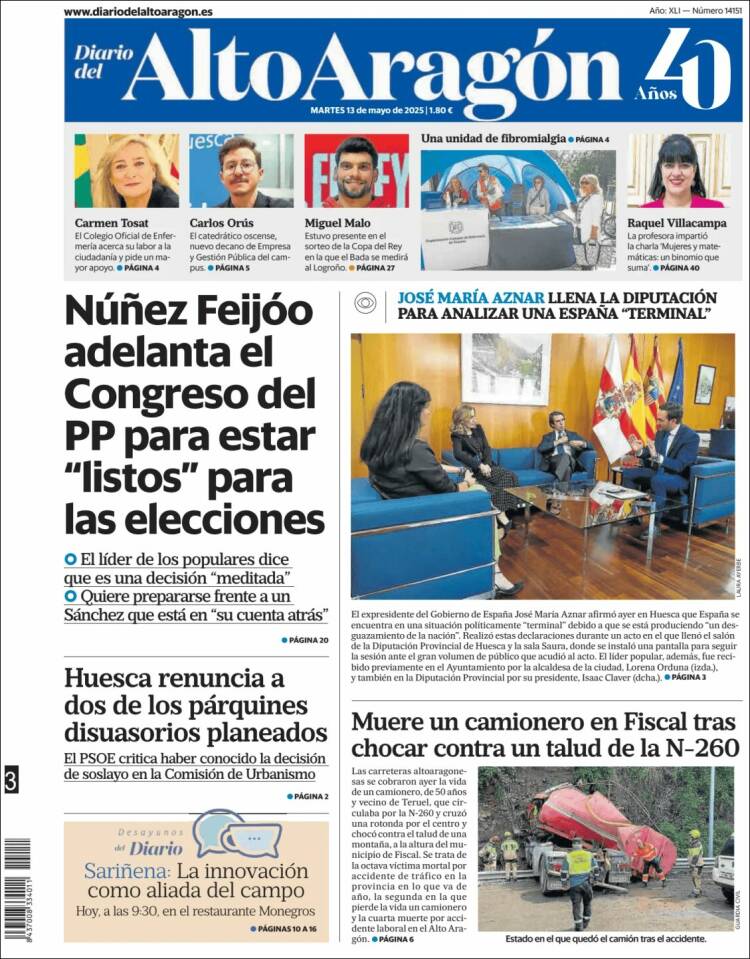 Portada de Diario del AltoAragón (España)