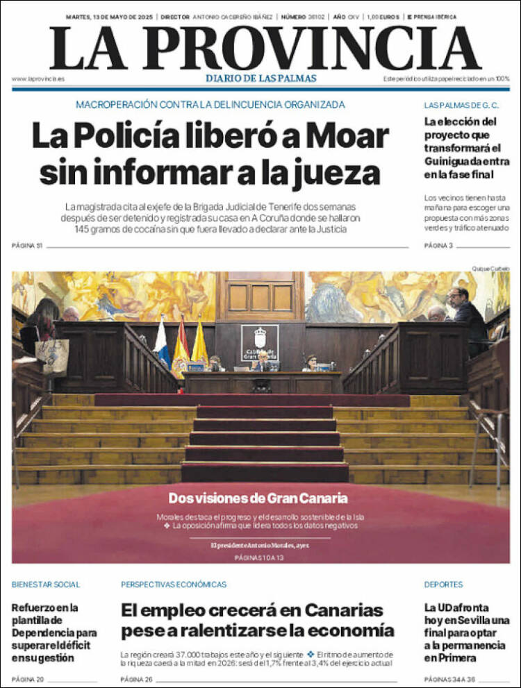 Portada de La Provincia (España)