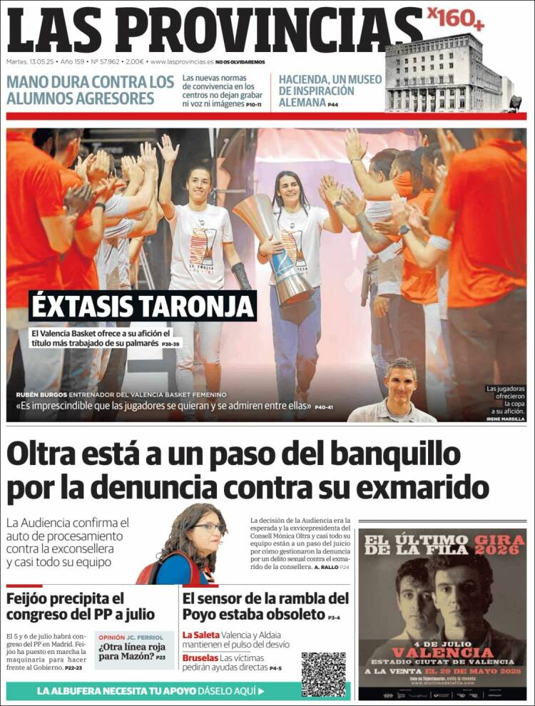 Portada de Las Provincias (España)