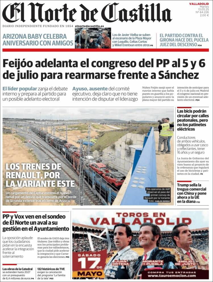 Portada de Norte de Castilla - Valladolid (España)