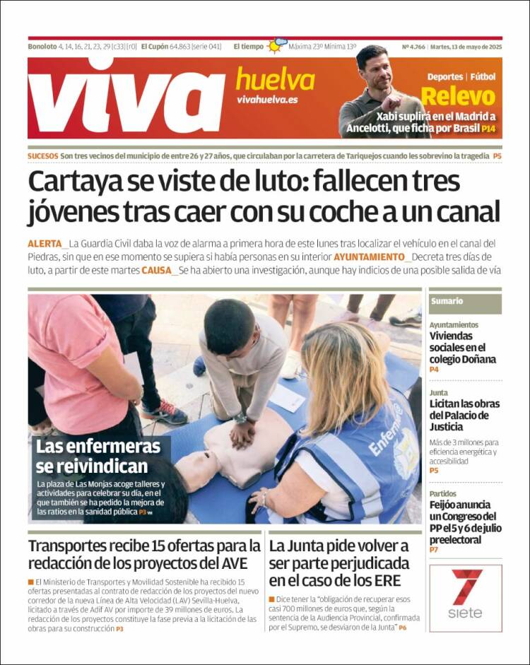 Portada de Viva Huelva (España)