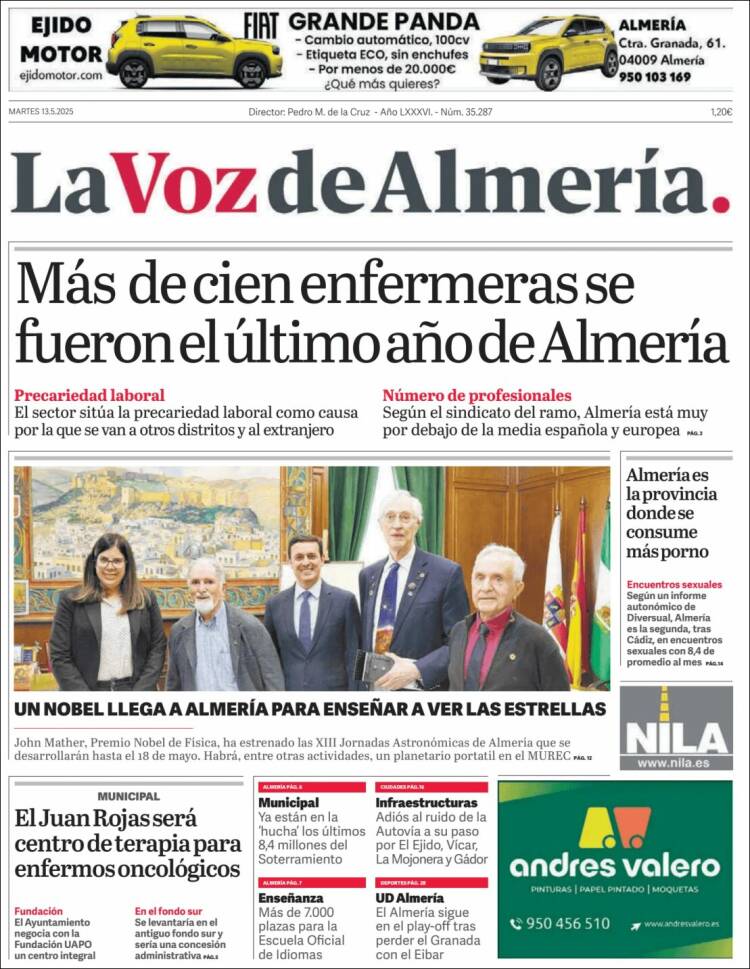 Portada de La Voz de Almería (Spain)