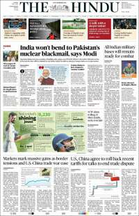 Portada de The Hindu (India)