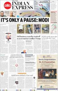 Portada de New Indian Express (India)