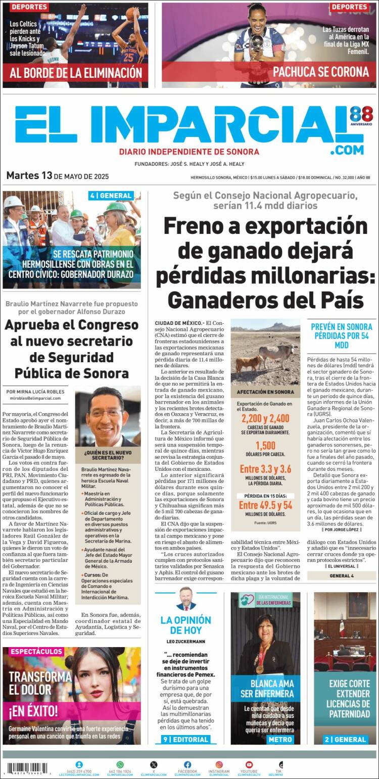 Portada de El Imparcial (México)