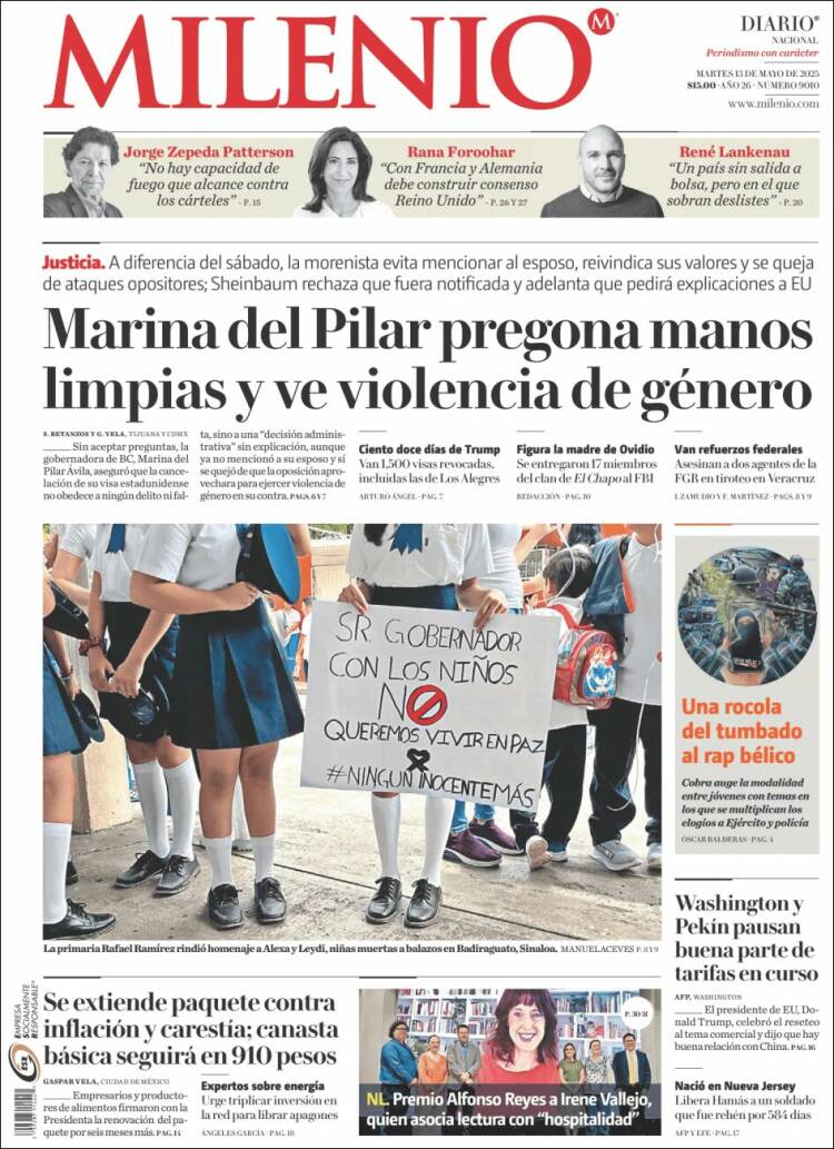 Portada de Milenio (México)
