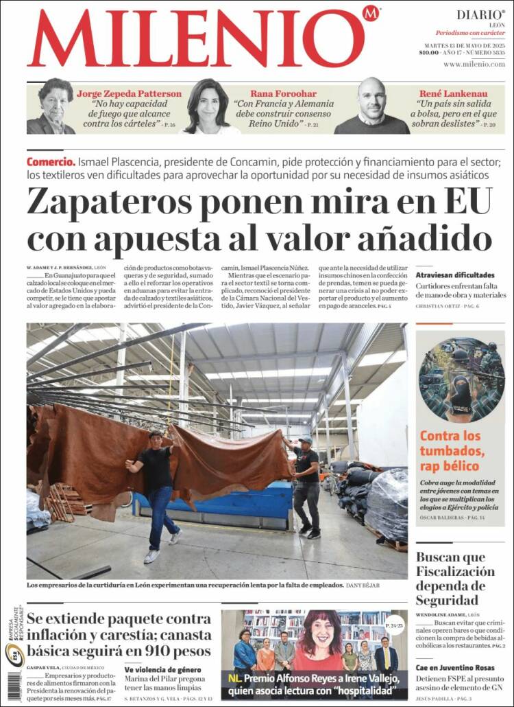 Portada de Milenio de León (México)