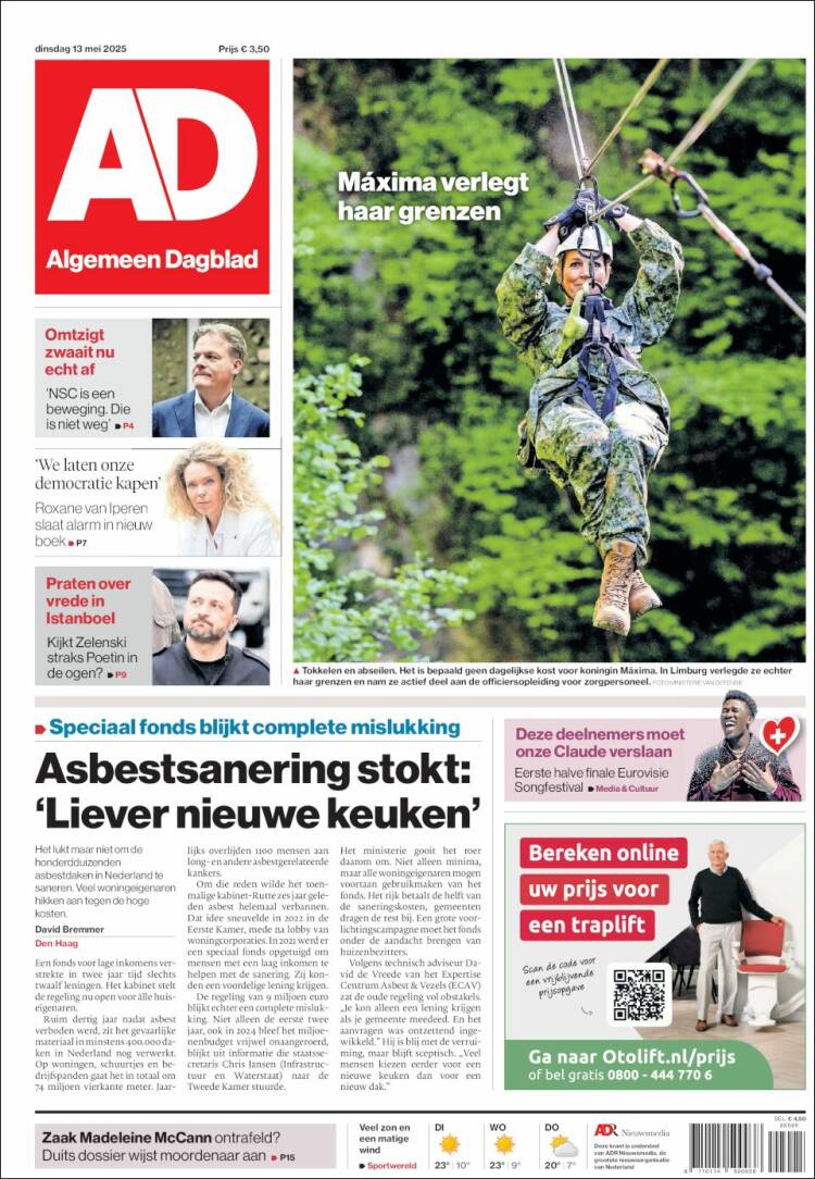 Portada de AD (Pa&iacute;ses Bajos)