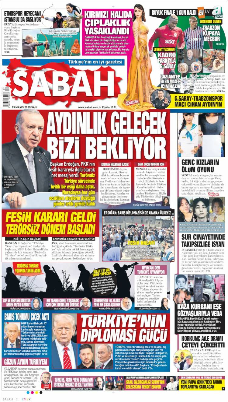Portada de Sabah (Turquie)