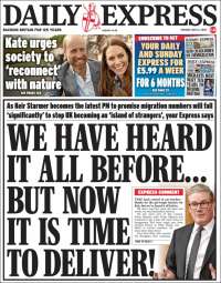 Portada de Daily Express (Reino Unido)