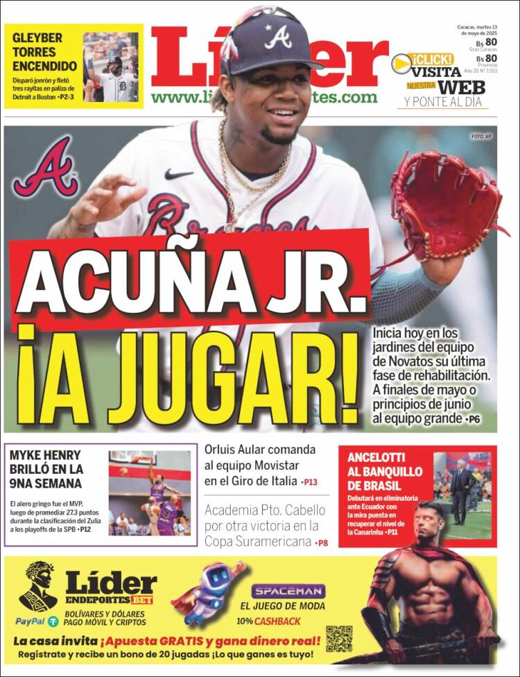 Portada de Lider en deportes (Venezuela)