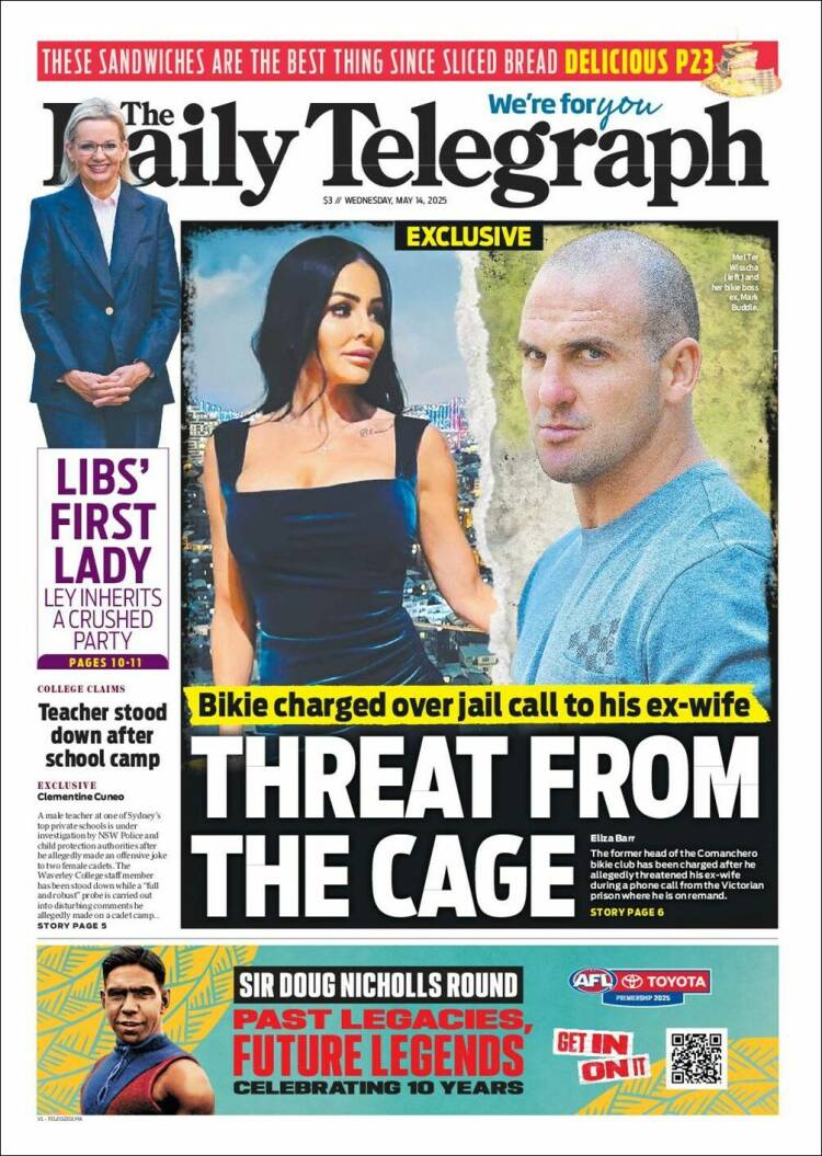 Portada de The Daily Telegraph (Australia)