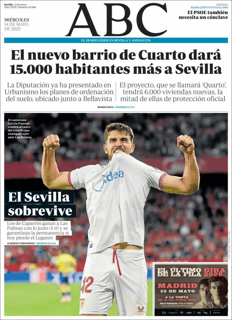 Portada de ABC - Sevilla (España)