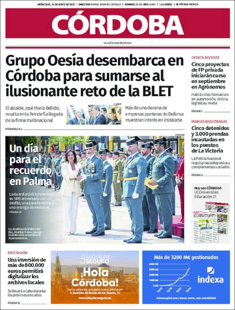 Portada de Diario de Córdoba (Spain)
