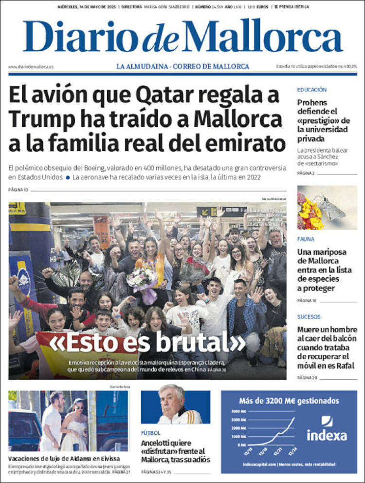 Portada de Diario de Mallorca (Spain)