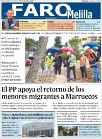 Portada de El Faro de Melilla (Spain)