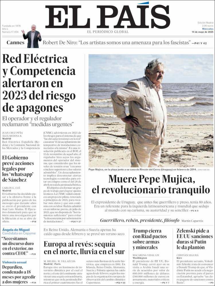 Portada de El País (Spain)