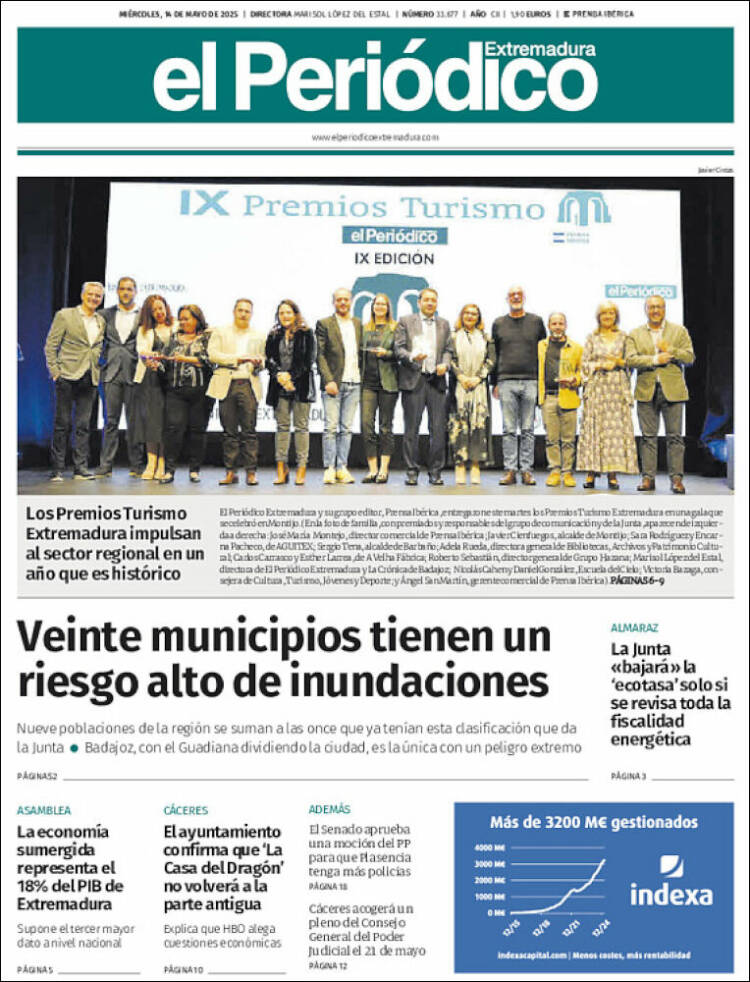 Portada de El Periódico de Extremadura (Spain)