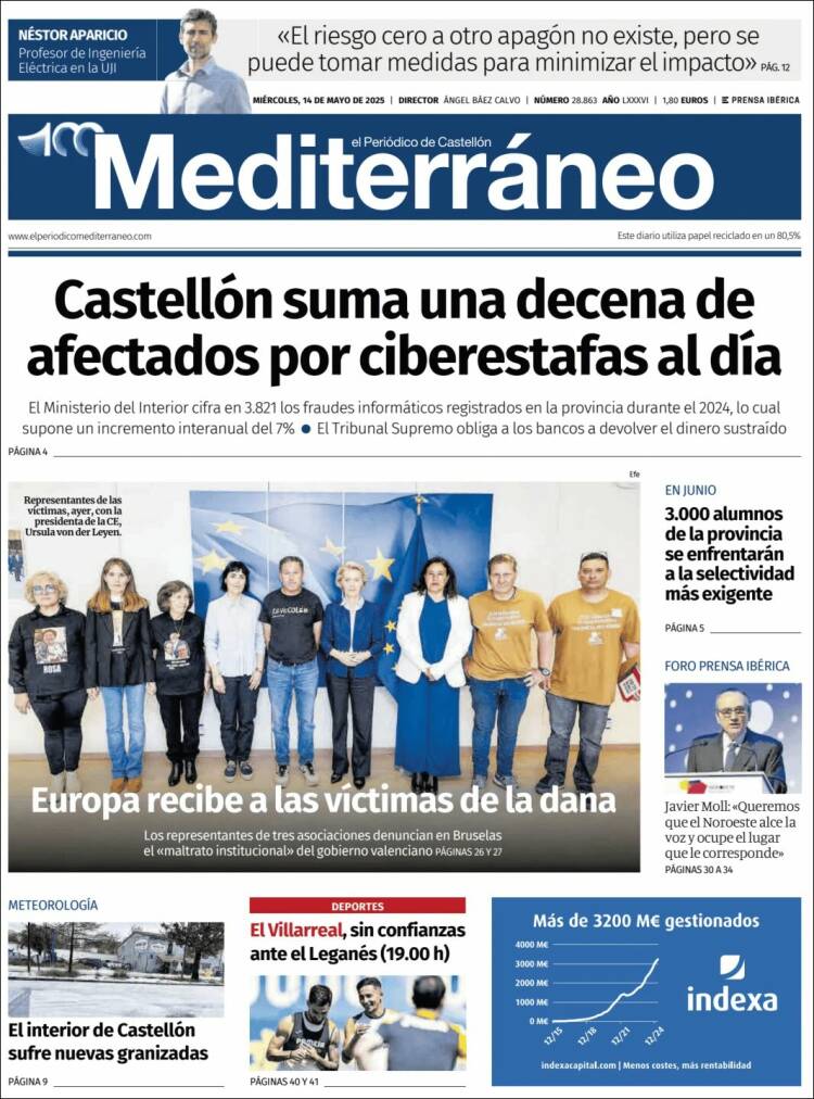 Portada de El Periódico Mediterraneo (Spain)