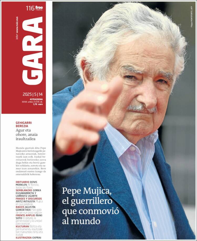 Portada de Gara (España)
