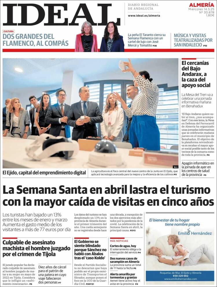Portada de Ideal Almeria (Spain)