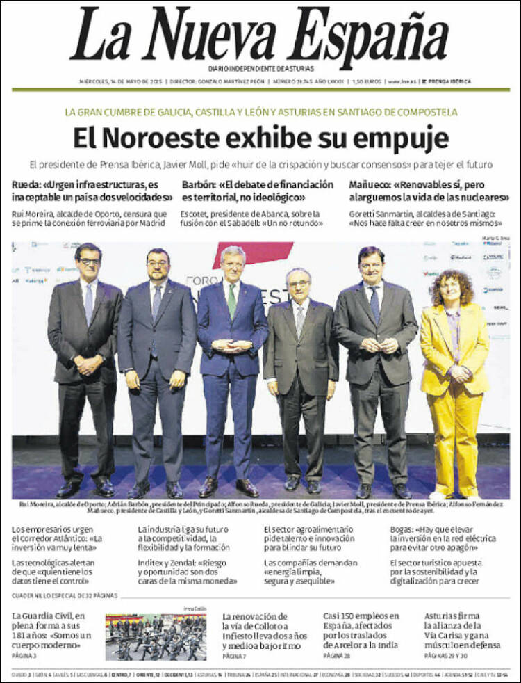 Portada de La Nueva España (Spain)