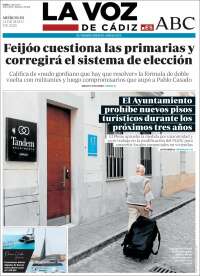 Portada de La Voz de Cádiz (España)