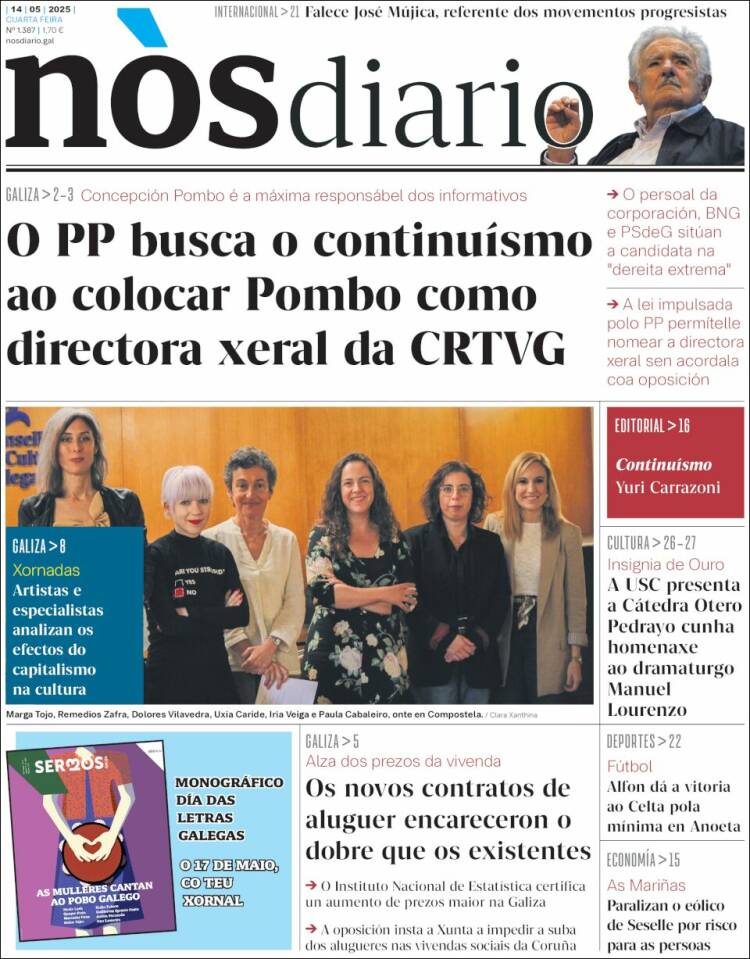 Portada de Nòs Diario (España)